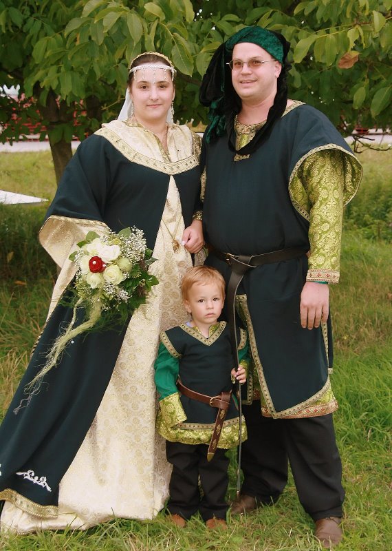 Mittelalterhochzeits-Familien-Bild